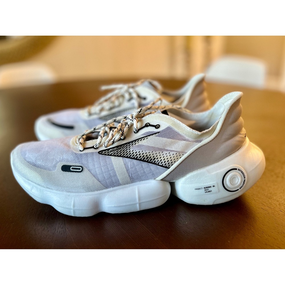 Brooks Project Aurora BL Running Shoes Women 9 White Grey Excellent Nitrogen